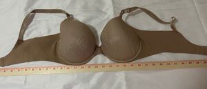 Warner's T-Shirt Bra 38C Beige Floral Lace Lightly Lined Underwire